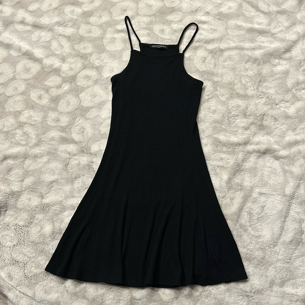 Brandy Melville Ribbed Tank Dress One Size Black